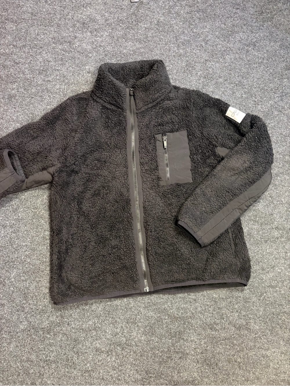 Calvin Klein Performance Black Fleece Zip-Up Jacket-L
